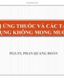 BÁO CÁO: DỊ ỨNG THUỐC VÀ CÁC TÁC DỤNG KHÔNG MONG MUỐN