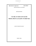 LUẬN VĂN: VẤN ĐỀ AN NINH CON NGƯỜI TRONG PHÁP LUẬT QUỐC TẾ HIỆN ĐẠI