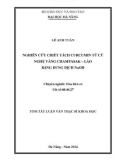 Tóm tắt Luận văn Thạc sĩ Khoa học: Nghiên cứu chiết tách Curcumin từ củ nghệ vàng Champasak – Lào bằng dung dịch NaOH