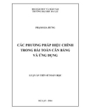 Luận án Tiến sĩ Toán học: Các phương pháp hiệu chỉnh trong bài toán cân bằng và ứng dụng