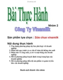 Bài tập thực hành quản trị sản xuất công ty Vinamilk - sản phẩm sữa chua vinamilk