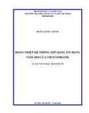 Luận văn: Hoàn thiện hệ thống xếp hạng tín dụng năm 2010 của Vietcombank