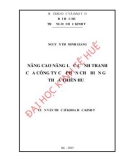 Luận văn thạc sĩ Khoa học kinh tế: Nâng cao năng lực cạnh tranh của Công ty cổ phần Chế biến Gỗ Thừa Thiên Huế