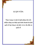 Luận văn tốt nghiệp: Thực trạng và một số giải pháp chủ yếu nhằm nâng cao hiệu quả kinh doanh du lịch quốc tế tại Công ty Du lịch và Tư vấn đầu tư quốc tế