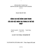 Luận văn Thạc sĩ Kinh tế: Nâng cao khả năng cạnh tranh của Bảo Việt nhân thọ trong xu thế hội nhập