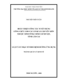 Luận văn Thạc sĩ Quản lý kinh tế: Hoàn thiện công tác tuyển dụng công chức cho các cơ quan chuyên môn thuộc UBND cấp tỉnh, UBND cấp huyện, tỉnh Lào Cai