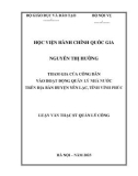 Luận văn Thạc sĩ Quản lý công: Tham gia của công dân vào hoạt động quản lý nhà nước trên địa bàn huyện Yên Lạc, tỉnh Vĩnh Phúc