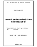 Tóm tắt Luận án Tiến sĩ Lịch sử: Công tác xây dựng Đảng của Đảng bộ Liên khu III từ năm 1948 đến năm 1954