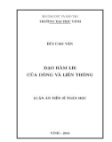 Luận án Tiến sĩ Toán học: Đạo hàm Lie của dòng và liên thông