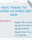 Bài thuyết trình: Thực trạng thị trường cổ phiếu Việt Nam