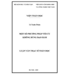 Luận văn Thạc sĩ Toán học: Một số phương pháp tối ưu không dùng đạo hàm