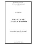 Luận văn Thạc sĩ Toán học: Tính chất số học của dãy các số nguyên