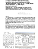 Báo cáo nghiên cứu khoa học: XÂY DỰNG CHƯƠNG TRÌNH THỬ NGHIỆM PHƯƠNG PHÁP ĐẢM BẢO GẮN BÓ DỮ LIỆU TRONG ĐIỀU KIỆN CÓ SỰ CỐ CỦA CÁC HỆ THỐNG THÔNG TIN ĐĂNG KÝ TRÊN MẠNG INTERNET/INTRANET