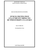 Báo cáo tổng kết đề tài cấp trường: Áp dụng phương pháp của lí thuyết thông tin để tính Entropy của lỗ đen