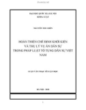 Luận văn Thạc sĩ Luật học: Hoàn thiện chế định khởi kiện và thụ lý vụ án dân sự trong pháp luật tố tụng dân sự Việt Nam