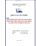 Luận văn: MỘT SỐ BIỆN PHÁP THÚC ĐẨY HOẠT ĐỘNG TRIỂN KHAI THỰC HIỆN DỰ ÁN FDI TRONG CÁC KHU CÔNG NGHIỆP Ở VIỆT NAM
