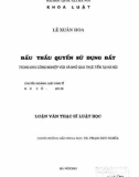 Luận văn Thạc sĩ Luật học: Đấu thầu quyền sử dụng đất