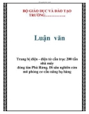 Luận văn: Trang bị điện - điện tử cầu trục 200 tấn nhà máy đóng tàu Phà Rừng. Đi sâu nghiên cứu mô phỏng cơ cấu nâng hạ hàng