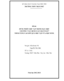 Nghiên cứu khoa học sư phạm ứng dụng: Dùng phiếu học tập trong dạy học chương 'các định luật bảo toàn' nhằm nâng cao kết quả học tập của học sinh