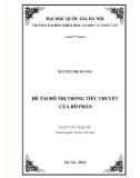Luận văn Thạc sĩ Văn học: Đề tài đô thị trong tiểu thuyết của Đỗ Phấn