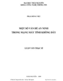 Luận văn Thạc sĩ: Một số vấn đề an ninh trong mạng máy tính không dây - Phạm Hồng Việt