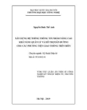 Tóm tắt Luận án Tiến sĩ Kỹ thuật Điện tử: Xây dựng hệ thống thông tin nhằm nâng cao khả năng quản lý và hỗ trợ dẫn đường cho các phương tiện giao thông trên biển