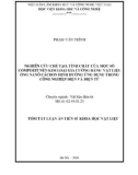 Tóm tắt Luận án Tiến sĩ Khoa học vật liệu: Nghiên cứu chế tạo, tính chất của một số compozit nền kim loại gia cường bằng vật liệu ống nanô cácbon định hướng ứng dụng trong công nghiệp điện và điện tử
