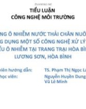 Tiểu luận Công nghệ môi trường: Hiện trạng ô nhiễm nước thải chăn nuôi lợn và ứng dụng một số công nghệ xử lý để giảm thiểu ô nhiễm tại trang trại Hòa Bình Xanh - Lương Sơn - Hòa Bình