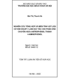 Tóm tắt Luận án Tiến sĩ Hóa học: Nghiên cứu tổng hợp và biến tính vật liệu cơ kim HKUST-1 làm xúc tác cho phản ứng chuyển hoá 4-nitrophenol thành 4-aminophenol