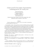 Báo cáo toán học: A short proof for the number of permutations containing pattern 321 exactly once