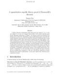 Báo cáo toán học: A quantitative ergodic theory proof of Szemer´di's e theorem