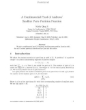 Báo cáo toán học: A Combinatorial Proof of Andrews' Smallest Parts Partition Function