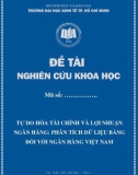 Đề tài khoa học: Tự do hóa tài chính và lợi nhuận ngân hàng-phân tích dữ liệu bảng đối với ngân hàng Việt Nam