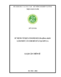 Luận án Tiến sĩ Nông nghiệp: Sử dụng vỏ quả chanh leo (Passiflora edulis) làm thức ăn cho bò sữa tại Sơn La