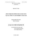 Luận án Tiến sĩ Kinh tế: Hoàn thiện hệ thống báo cáo kế toán tại các công ty lâm nghiệp ở Việt Nam