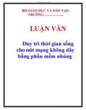 LUẬN VĂN: Duy trì thời gian sống cho nút mạng không dây bằng phần mềm nhúng