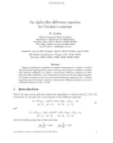 Báo cáo toán học: An Ap´ry-like diﬀerence equation e for Catalan's constant