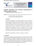 Applying morphology and contextual communication in learning English vocabulary