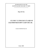 Luận án Tiến sĩ Vật lí: Cấu trúc và tính chất của một số loại perovskite đơn và kép chứa Mn