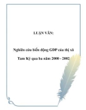 LUẬN VĂN: Nghiên cứu biến động GDP của thị xã Tam Kỳ qua ba năm 2000 - 2002