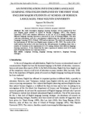 An investigation into English language learning strategies employed by the first year English major students at school of foreign languages, Thai Nguyen University