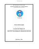 Luận văn Thạc sỹ ngành Quản trị kinh doanh: Nghiên cứu nâng cao năng suất nhân tố tổng hợp đối với các ngành kinh tế ở Thành phố Hải Phòng