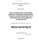 Tóm tắt Luận văn Thạc sĩ Kế toán: Nâng cao hiệu quả của hệ thống kiểm soát nội bộ đối với hoạt động tín dụng tại Ngân hàng TMCP Xuất Nhập Khẩu Việt Nam (Eximbank) – Chi nhánh Vinh