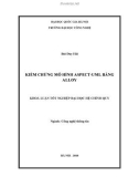 LUẬN VĂN: KIỂM CHỨNG MÔ HÌNH ASPECT-UML BẰNG ALLOY