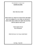 Tóm tắt Luận văn Thạc sĩ Kế toán: Phân tích các nhân tố ảnh hưởng đến hiệu quả tài chính của các Công ty sản xuất hàng tiêu dùng niêm yết trên thị trường chứng khoán Việt Nam