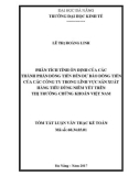 Tóm tắt luận văn Thạc sĩ Kế toán: Phân tích tính ổn định của các thành phần dòng tiền đến dự báo dòng tiền của các công ty trong lĩnh vực sản xuất hàng tiêu dùng niêm yết trên thị trường chứng khoán Việt Nam