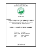 Khóa luận tốt nghiệp: Đánh giá hiện trạng nước sinh hoạt và đề xuất giải pháp giảm thiểu ô nhiễm tại xã Vàng San, huyện Mường Tè, tỉnh Lai Châu