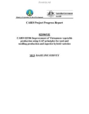 Báo cáo khoa học: Improvement of Vietnamese vegetable production using GAP principles for seed and seedling production and superior hybrid varieties (MS3)