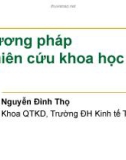 Bài giảng Phương pháp nghiên cứu khoa học - Nguyễn Đình Thọ