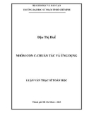 Luận văn Thạc sĩ Toán học: Nhóm con c-chuẩn tắc và ứng dụng